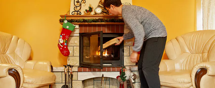 Rusted Metal Fireplace Restoration in Central Point, Oregon